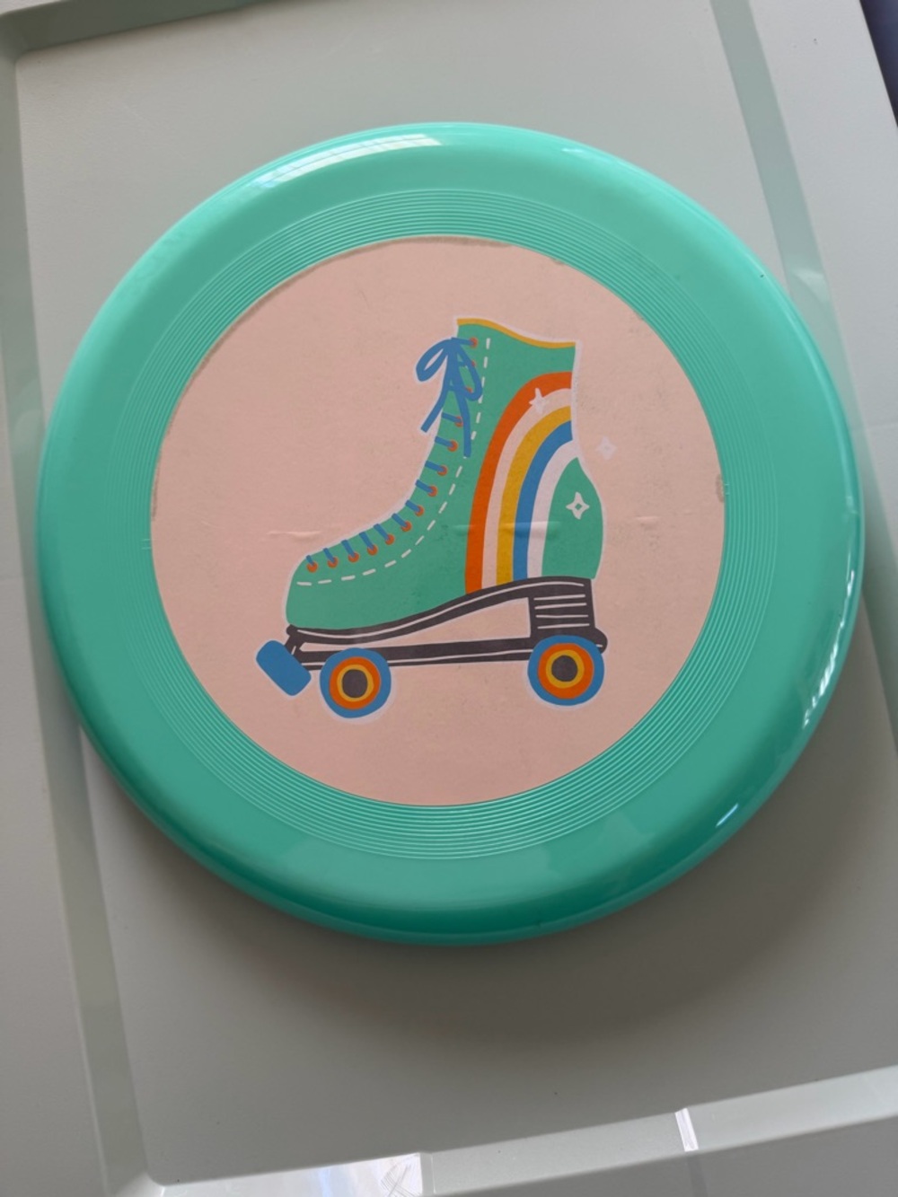 Mint Green Roller Skate Frisbee